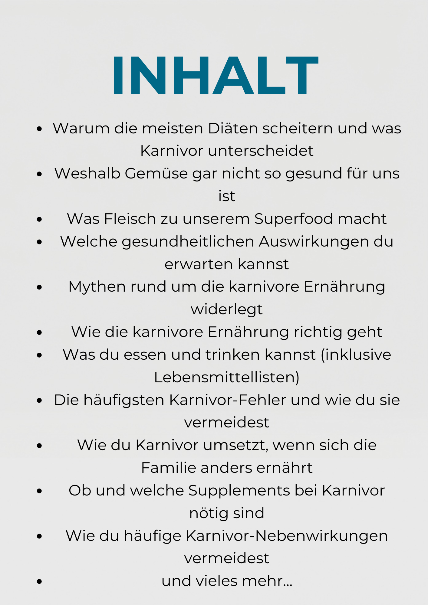 Karnivor Guide Ebook Inhaltsverzeichnis
